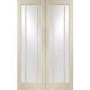 Internal Oak Glazed Rebated French Doors with Clear Glass - Unfinished - 1981 x 1372 x 40mm - Worcester - XL Joinery