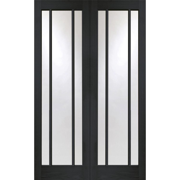 Internal Oak Glazed Rebated French Doors with Clear Glass - Unfinished - 1981 x 1372 x 40mm - Worcester - XL Joinery