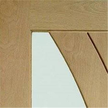 Internal Oak Salerno with Clear Glass - Unfinished, 2040 x 826 x 40 mm