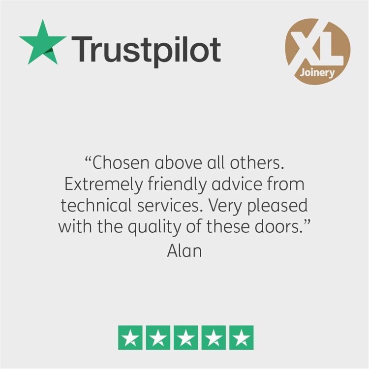 Internal Oak Glazed 4-Panel Shaker FD30 Fire Door with Clear Glass - Unfinished - 1981 x 838 x 44mm - 4 Light - XL Joinery