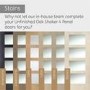 Internal Oak Shaker 4 Panel Door with Clear Glass - Unfinished, 1981 x 838 x 35 mm