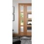 Internal Oak Glazed 4-Panel Shaker Door with Clear Glass - Unfinished - 2040 x 626 x 40mm - 4 Light - XL Joinery