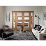 Internal Oak Glazed 4-Panel Shaker Door with Clear Glass - Unfinished - 2040 x 926 x 40mm - 4 Light - XL Joinery