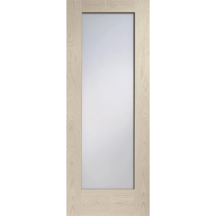 Internal Oak Pattern 10 Door with Clear Glass - Unfinished, 1981 x 762 x 35 mm