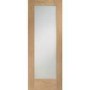 Internal Oak Pattern 10 Door with Clear Glass - Unfinished, 2040 x 826 x 40 mm
