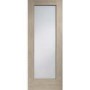 Internal Oak Pattern 10 with Obscure Glass - 2040 x 826 x 40 mm, Unfinished