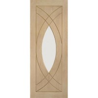 Internal Oak Glazed Door with Clear Glass - Unfinished - 1981 x 610 x 35mm - Treviso - XL Joinery