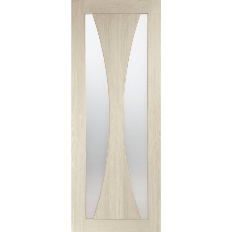 Internal Oak Glazed Door with Opaque Glass - Unfinished - 1981 x 838 x 35mm - Verona - XL Joinery