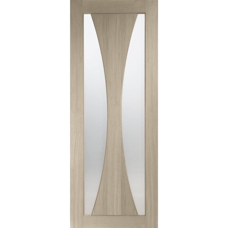 Internal Oak Verona with Obscure Glass - 2040 x 726 x 40 mm, Unfinished