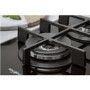 Whirlpool GOW6423NB 59cm Four Burner Gas-on-glass Hob - Black Glass
