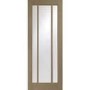 Internal Oak Glazed 3-Panel Door with Clear Glass - Unfinished - 2040 x 726 x 40mm - Worcester - XL Joinery