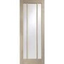Internal Oak Glazed 3-Panel Door with Clear Glass - Unfinished - 2040 x 726 x 40mm - Worcester - XL Joinery