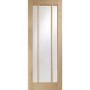 Internal Oak Glazed 3-Panel Door with Clear Glass - Unfinished - 2040 x 726 x 40mm - Worcester - XL Joinery