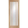 Internal Oak Glazed 3-Panel Door with Clear Glass - Unfinished - 2040 x 826 x 40mm - Worcester - XL Joinery