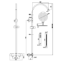 Black Thermostatic Mixer Shower Set with Rainfall-Style Curved Arm Hand Shower with Slide Rail Kit - Grace