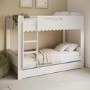White Scalloped Triple Sleeper Bunk Bed with Trundle – Gracie