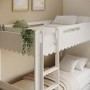 White Scalloped Triple Sleeper Bunk Bed with Trundle – Gracie