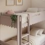 Pink Scalloped Triple Sleeper Bunk Bed with Trundle – Gracie