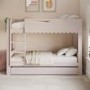 Pink Scalloped Triple Sleeper Bunk Bed with Trundle – Gracie