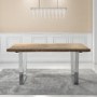 Grayson Large Industrial Wood Dining Table with Glass Top - Seats 6