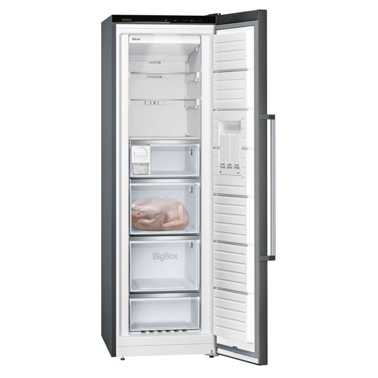 Siemens iQ500 242 Litre Freestanding Freezer - Black Stainless Steel