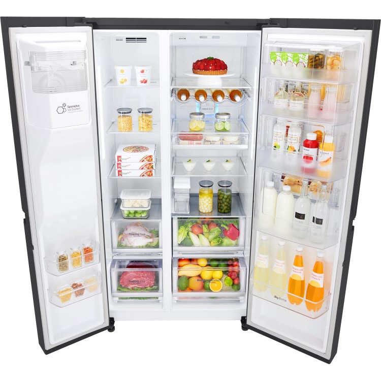 LG GSJ961MTAZ Door In Door Frost Free American Fridge Freezer With Non Plumbed Ice And Water Dispenser - Black