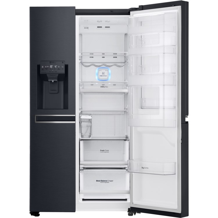 LG GSJ961MTAZ Door In Door Frost Free American Fridge Freezer With Non Plumbed Ice And Water Dispenser - Black