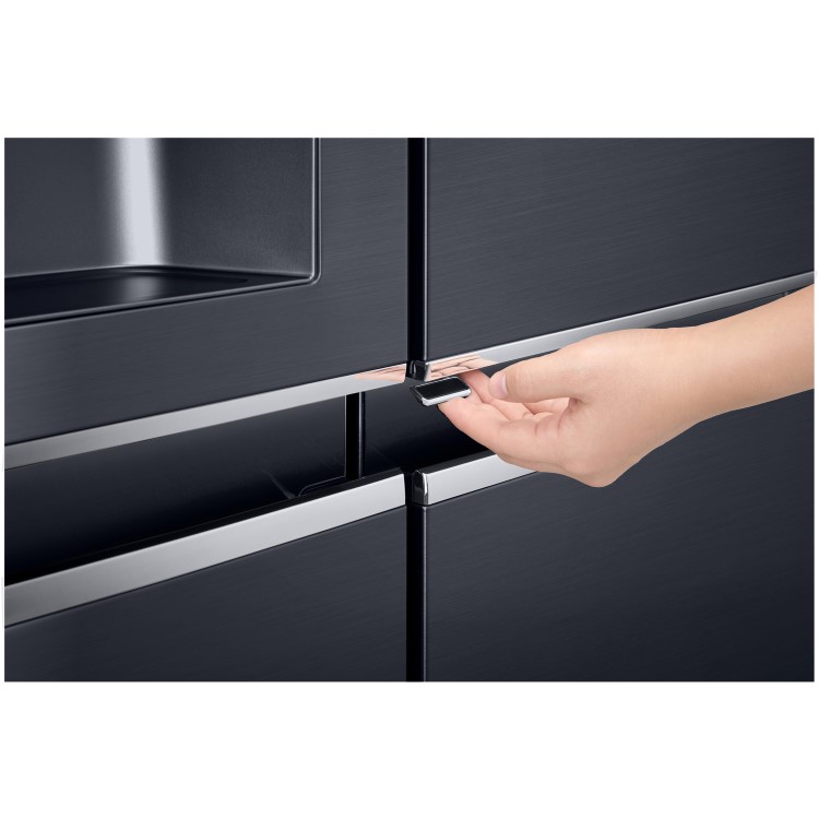 LG GSJ961MTAZ Door In Door Frost Free American Fridge Freezer With Non Plumbed Ice And Water Dispenser - Black