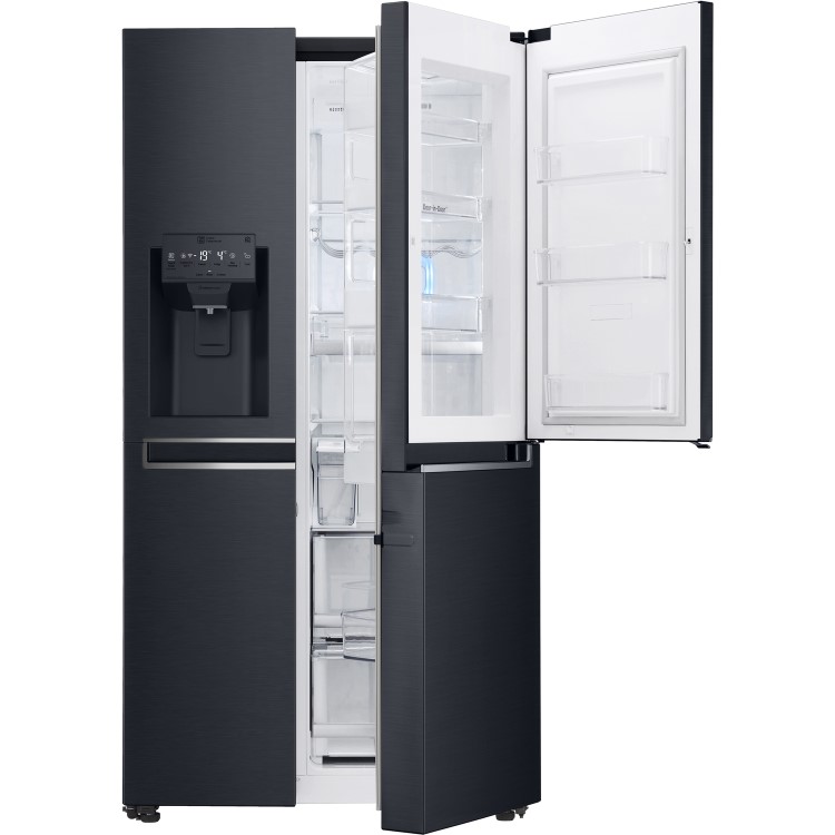 LG GSJ961MTAZ Door In Door Frost Free American Fridge Freezer With Non Plumbed Ice And Water Dispenser - Black