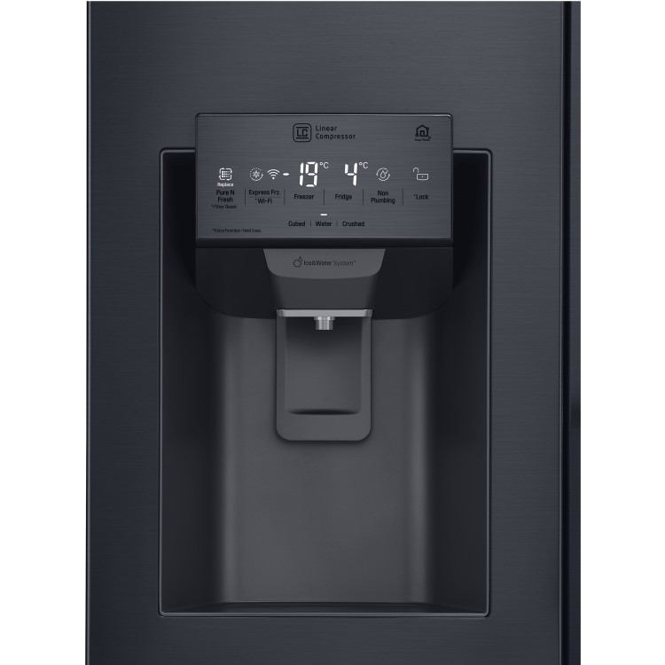 LG GSJ961MTAZ Door In Door Frost Free American Fridge Freezer With Non Plumbed Ice And Water Dispenser - Black