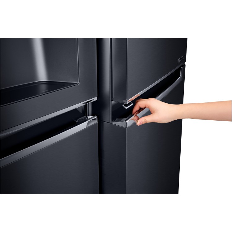 LG GSJ961MTAZ Door In Door Frost Free American Fridge Freezer With Non Plumbed Ice And Water Dispenser - Black