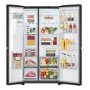 LG NatureFRESH 638 Litre Side-By-Side American Fridge Freezer - Matte Black
