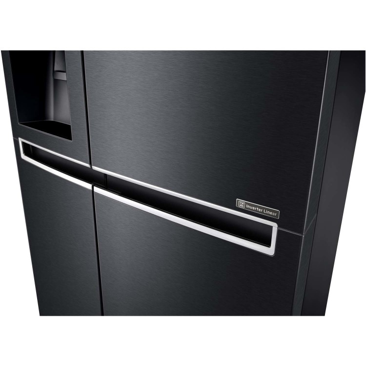 Refurbished LG GSL761MCXV 601 Litre American Fridge Freezer With Non-Plumbed Ice & Water Dispenser Black