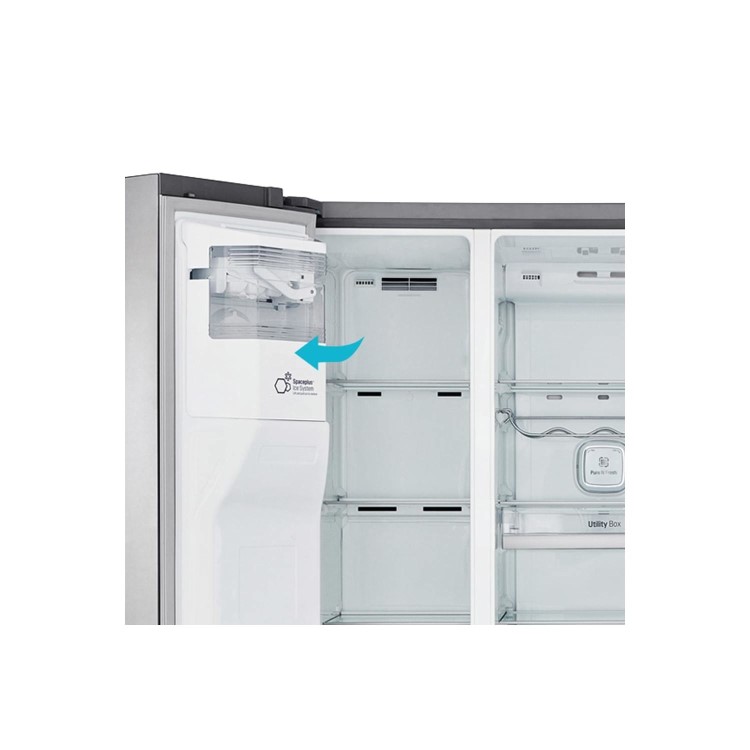 Refurbished LG GSL761MCXV 601 Litre American Fridge Freezer With Non-Plumbed Ice & Water Dispenser Black