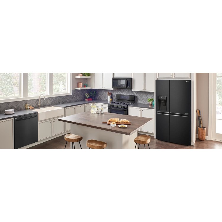 Refurbished LG GSL761MCXV 601 Litre American Fridge Freezer With Non-Plumbed Ice & Water Dispenser Black