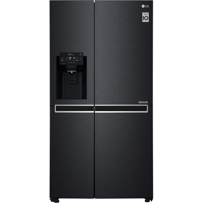 Refurbished LG GSL761MCXV 601 Litre American Fridge Freezer With Non-Plumbed Ice & Water Dispenser Black