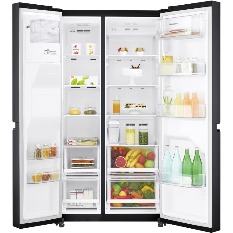 Refurbished LG GSL761MCXV 601 Litre American Fridge Freezer With Non-Plumbed Ice & Water Dispenser Black