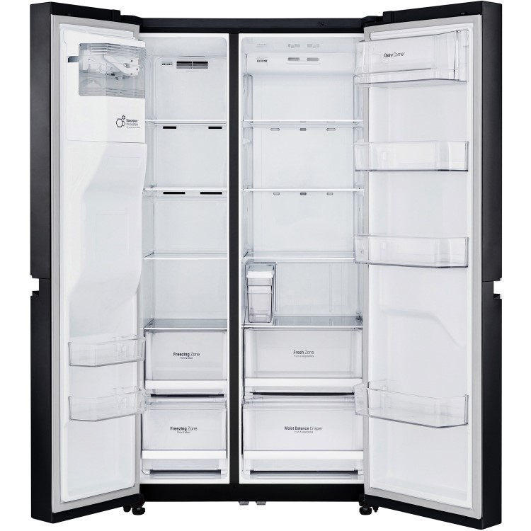 Refurbished LG GSL761MCXV 601 Litre American Fridge Freezer With Non-Plumbed Ice & Water Dispenser Black