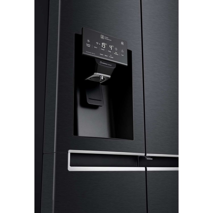 Refurbished LG GSL761MCXV 601 Litre American Fridge Freezer With Non-Plumbed Ice & Water Dispenser Black