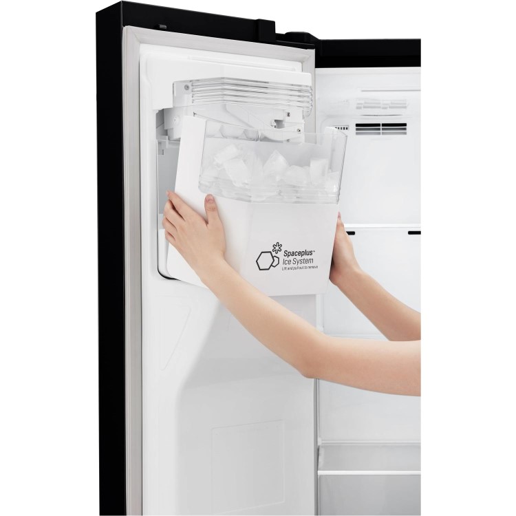 Refurbished LG GSL761MCXV 601 Litre American Fridge Freezer With Non-Plumbed Ice & Water Dispenser Black