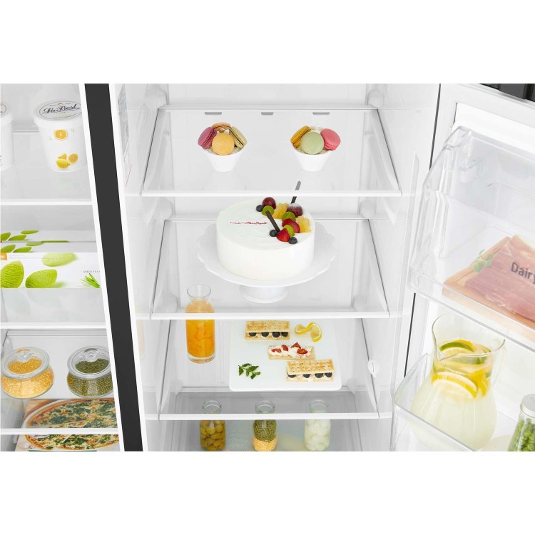 Refurbished LG GSL761MCXV 601 Litre American Fridge Freezer With Non-Plumbed Ice & Water Dispenser Black