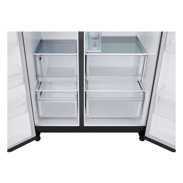 LG NatureFRESH 638 Litre Side-by-Side American Fridge Freezer - Matte Black