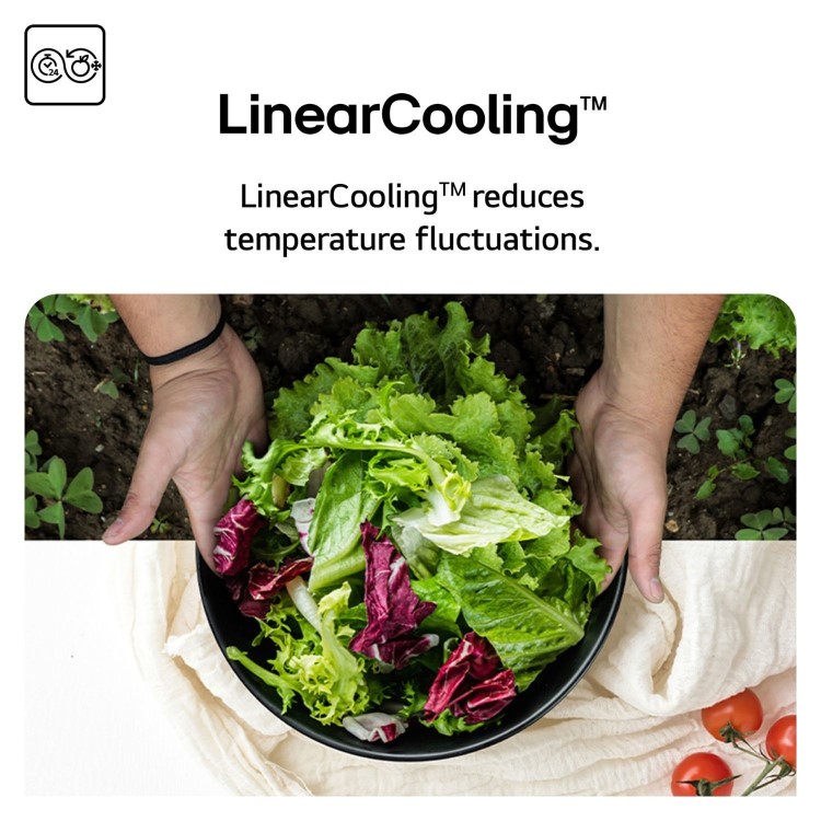 LG NatureFRESH 638 Litre Side-by-Side American Fridge Freezer - Matte Black