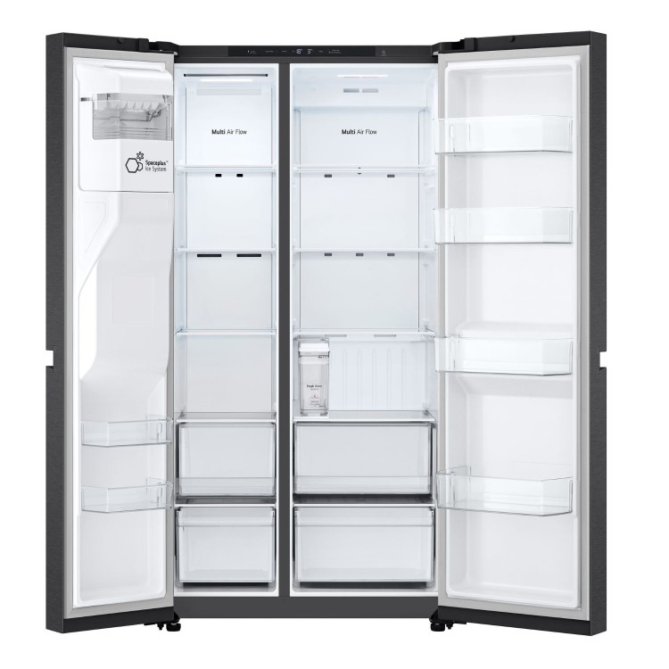 LG NatureFRESH 638 Litre Side-by-Side American Fridge Freezer - Matte Black