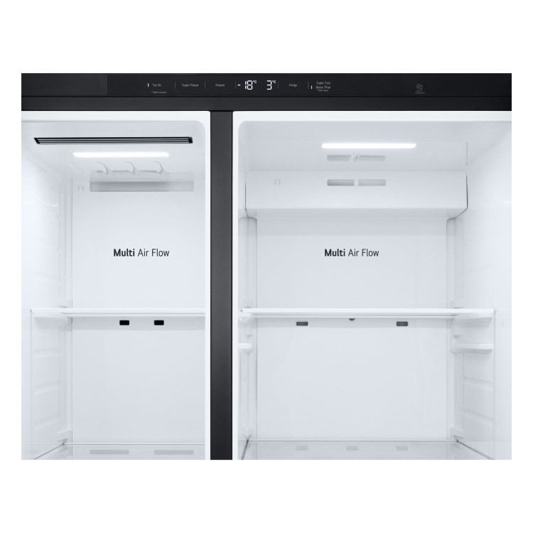 LG NatureFRESH 641 Litre Side-by-Side American Fridge Freezer -  Black