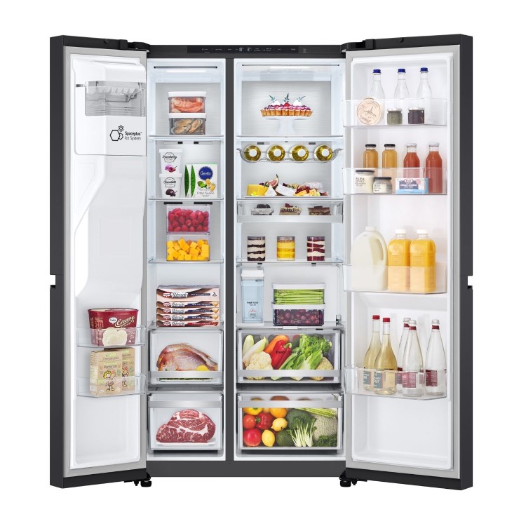 LG NatureFRESH 623 Litre Side-by-Side American Fridge Freezer -  Black