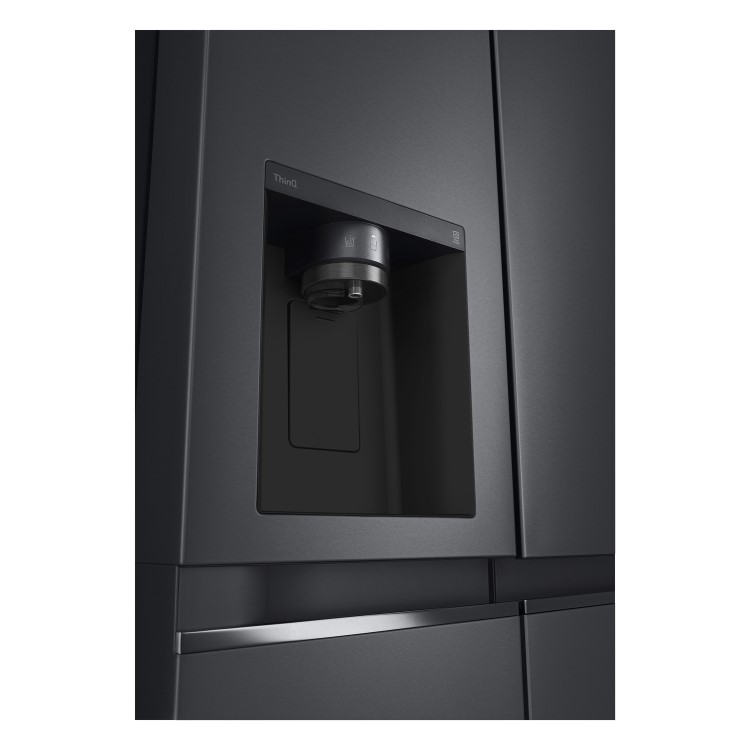 Refurbished LG NatureFRESH GSLV71MCTD Freestanding 635 Litre Frost Free American Fridge Freezer Matte Black