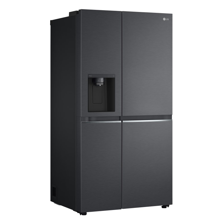 Refurbished LG NatureFRESH GSLV71MCTD Freestanding 635 Litre Frost Free American Fridge Freezer Matte Black