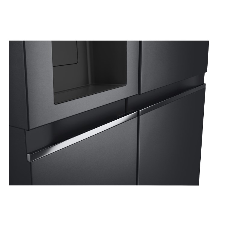Refurbished LG NatureFRESH GSLV71MCTD Freestanding 635 Litre Frost Free American Fridge Freezer Matte Black