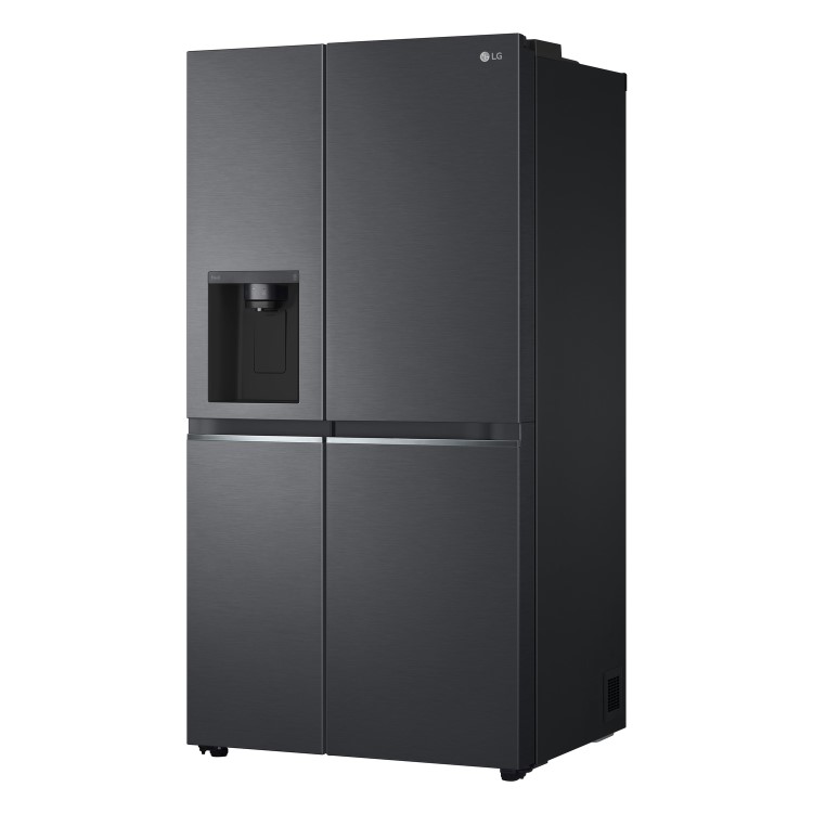 Refurbished LG NatureFRESH GSLV71MCTD Freestanding 635 Litre Frost Free American Fridge Freezer Matte Black